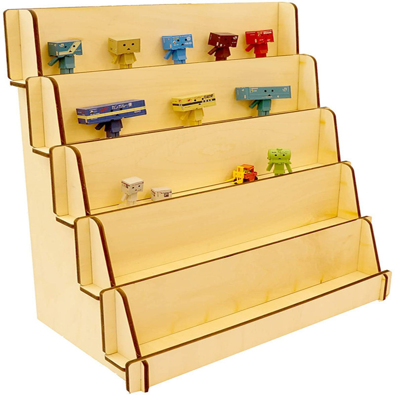 6-layer solid wood display rack creative multi-layer crafts ornaments display rack wooden home decorations