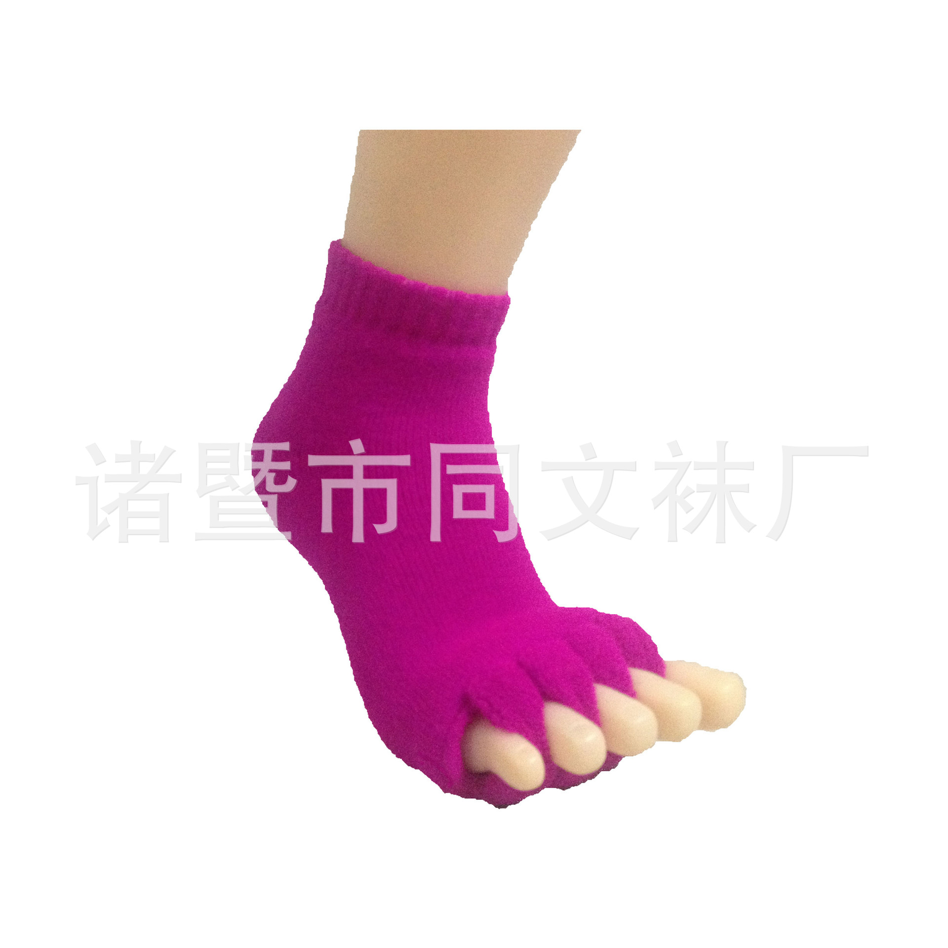 Calcetines del dedo del pie japoneses y coreanos calcetines del dedo del pie de la yoga del masaje DE LA SALUD calcetines del dedo del pie del algodón de acrílico suave de las mujeres calcetines abiertos del dedo del pie