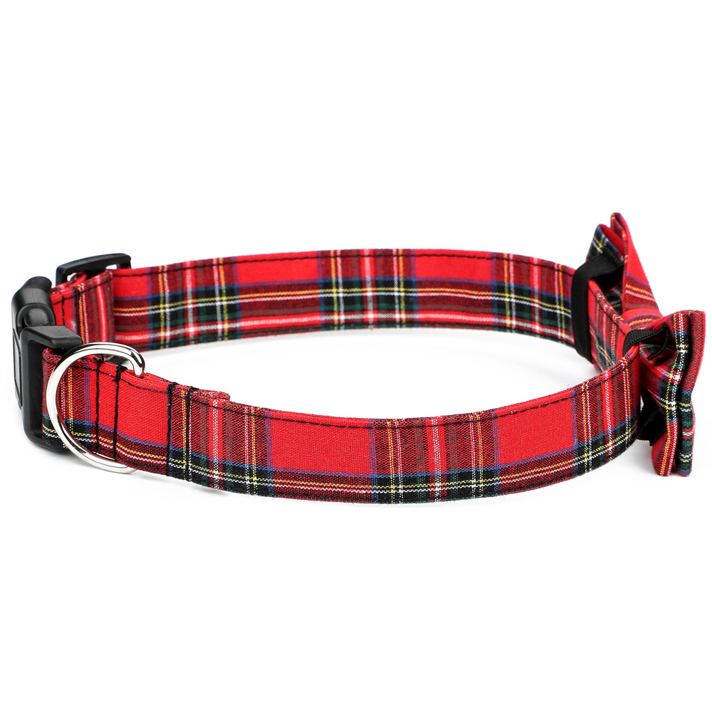 Fabricantes de nuevos productos de mascotas transfronterizos collares de perros arcos de Navidad collares de perros al por mayor