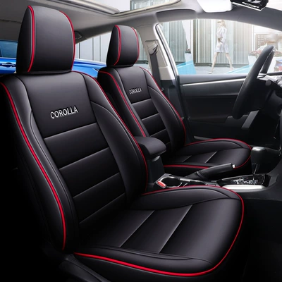Xe552 Is Suitable for Corolla Special 2007-2023 Seat Cover, Four-Season Cushion, Special Car Seat Cover with Armrest Box (Modelə uyğun (Original) oturacaq örtükləri) - xe552-standard-edition-black-red-line-2007-2013-old-corolla-special