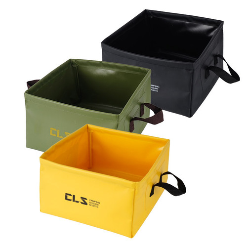 CLS folding bucket outdoor portable water basin fishing bucket camping self-driving wash basin travel folding bucket foot washing bucket