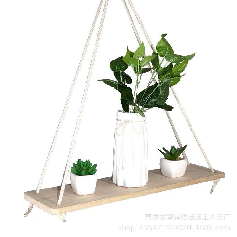 Wall Hanging Decorative Hanging Rope Storage Rack Flower Pot Storage Rack Board Hanging Hanging Ornaments