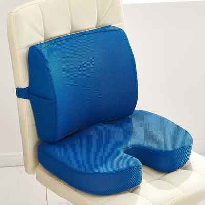 Cross-Border Lumbar Cushion Set Waist support - set-mesh-blue