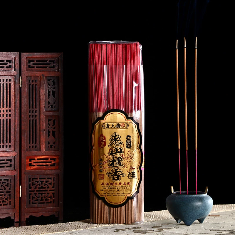 Арома-палочки (Laoshan) сандаловое дерево, бамбуковый сердечник, длительное горение, для дома и алтаря