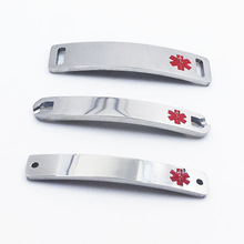 2023新款不锈钢弯片配件DIY饰品腐蚀弧形医疗图案手链项链配饰女