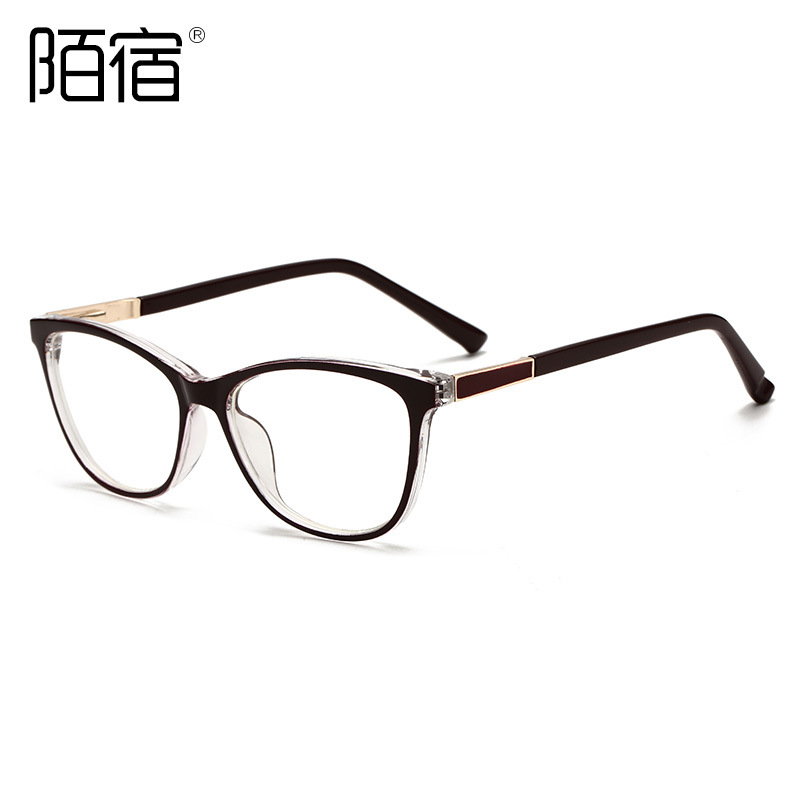 New European and American flat lens cross-border anti blue light glasses cat eye spring leg 2020 Brazil model Moshu 32004