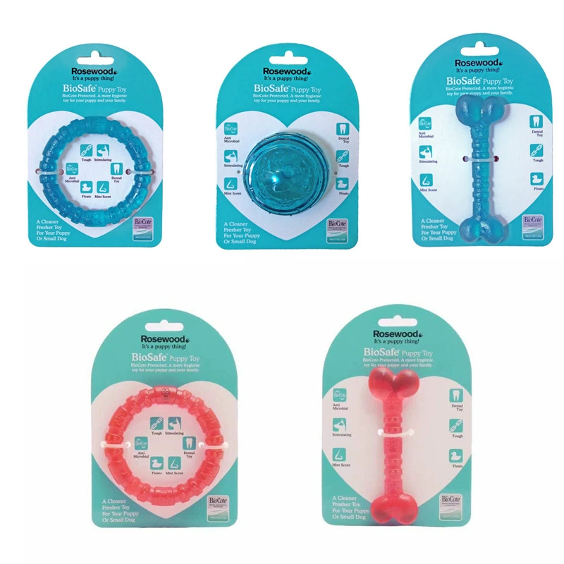 Продвижение британского палисандра Biosafe для домашних собак игрушка кольцо костяной шарик утечка мяса вкус льда прохладное поколение