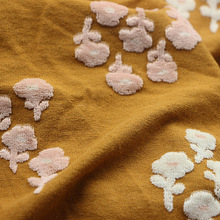 女装童装针织纬编天鹅绒面料草莓鸡心狗头全棉色织大提花天鹅绒布