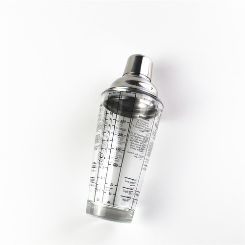 400ml Stainless Steel Glass Measuring Cup Cocktail Shaker Milk Tea Cocktail Shaker