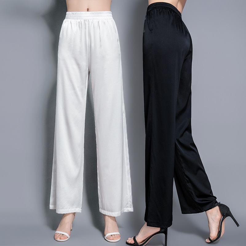 Summer silk fashionable trousers