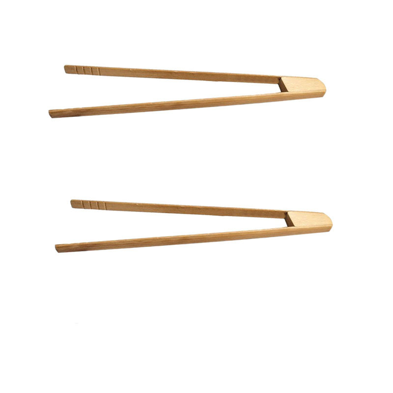 Clip de comida en forma de V clip de comida clip de barbacoa clip de pan Pinzas de tostadora de Bambú