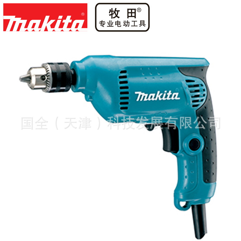 Makita牧田电动工具6412/6413手枪钻10mm夹头电钻450W转速0-3400