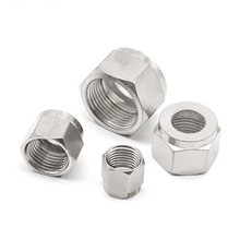 304/316不锈钢单双卡套螺母六角锁紧卡环螺帽6/8/10/12mm接头配件