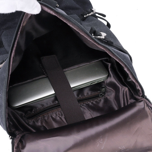 Fashionable men's bag large capacity travel backpack men's outdoor travel sports backpack trendy canvas student school bag