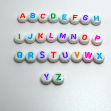 亚克力字母珠，儿童益智26字母，DIY串珠配件，跨境热销益智玩具