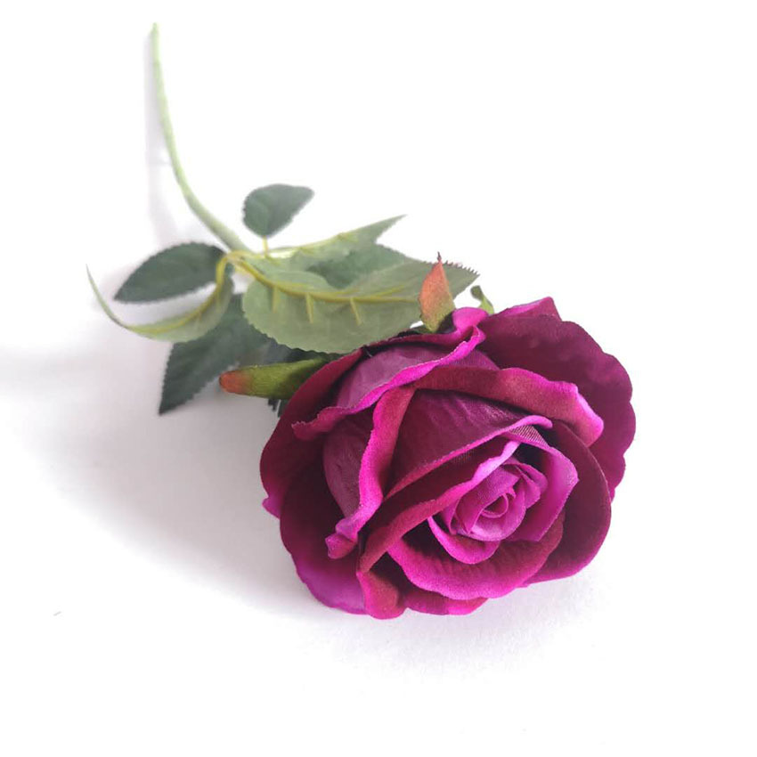 Simulación solo lovesickness Rosa alta simulación flor falsa Flor de seda flor artificial flocado flor simulación planta