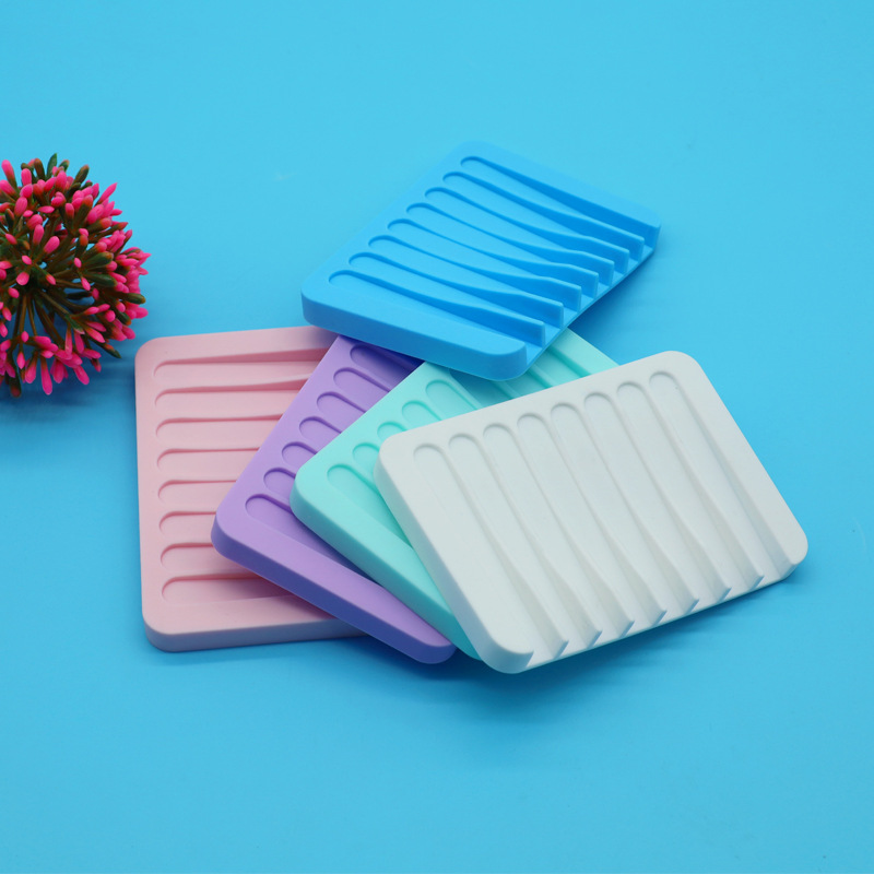 Multicoloured non-slip soap holder, silicone drying rack, (Physicals)