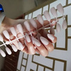 Matte fake nails for manicure, European style, ready-made product