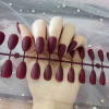 Matte fake nails for manicure, European style, ready-made product