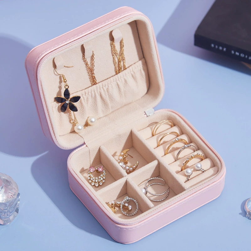 Missyu Polyurethane Storage Box: Handheld Organizer for Earrings & Rings