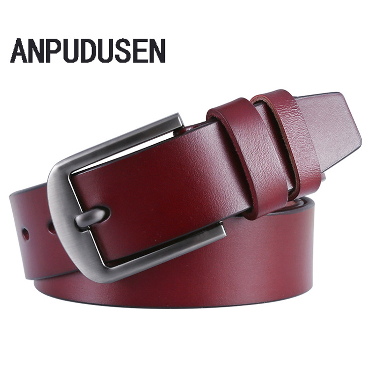 Personalized Belt New Alloy Youth Casual Business Trouser Belt Factory Direct Sale 3.8cm Genuine Leather Hot-Selling Belt