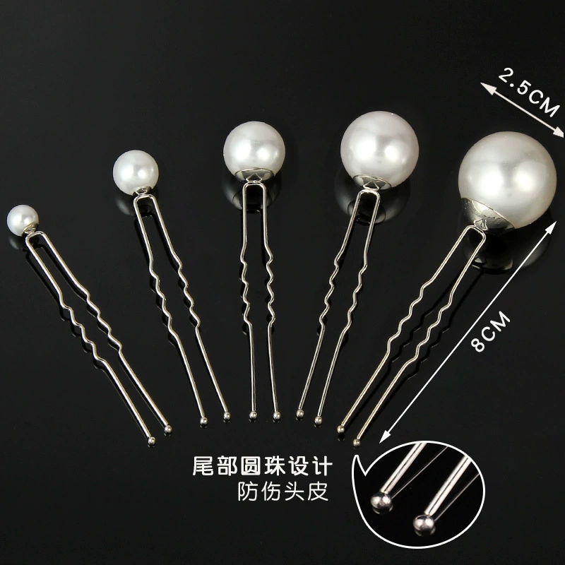 Южная Корея новый стиль шпилька для волос универсальная онлайн шпилька с красным жемчугом элегантные аксессуары для волос в Корейском стиле Студенческая шариковая голова не повреждает шпильку для волос