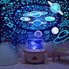Rocket, projector, rotating starry sky, lights with projector, night light