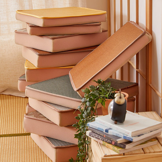 Custom-made summer thickened sponge cushion non-slip heightened chair cushion student dining chair cushion Ice Silk rattan mat cushion wholesale