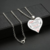 Wish new peach heart gives me the Wife necklace for my Son love pendant sweater chain