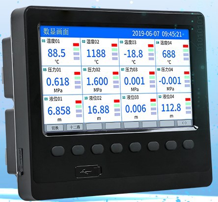 多路触摸屏无纸记录仪工业级电压电流监测仪温度巡检仪8/10/16路