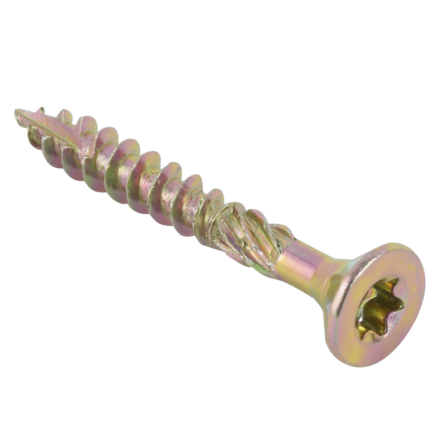 4.5*35梅花槽双沉头带筋双螺纹割尾木螺丝