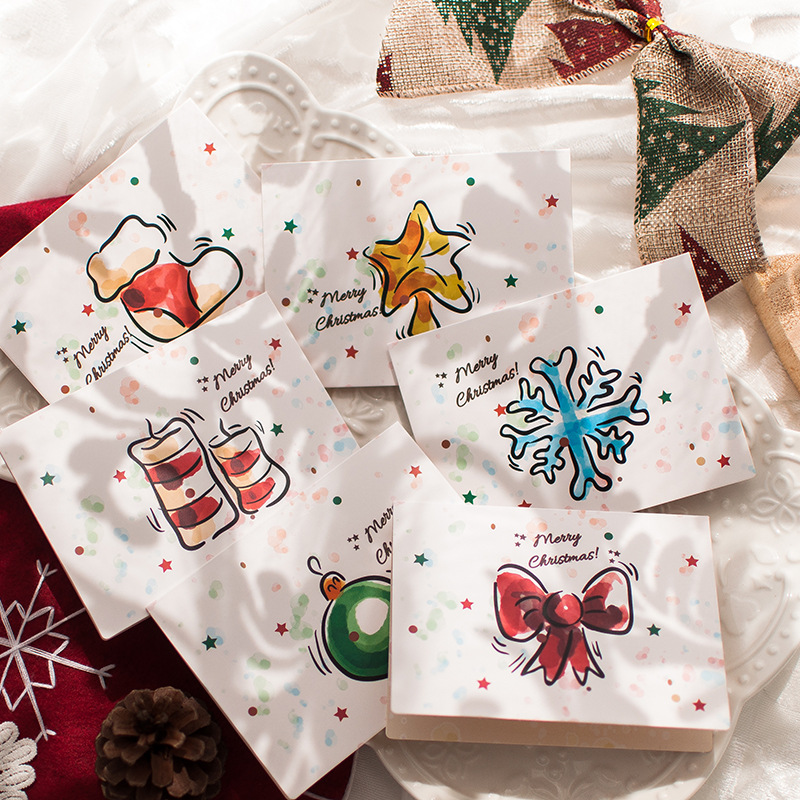 Christmas high-end feeling envelope greeting card set Korean three-dimensional diy handmade creative ins Wind Thanksgiving small card