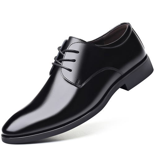 One-piece dropshipping spring and autumn men's large size leather shoes, formal business casual shoes, insole height wedding shoes, work shoes, soft soles