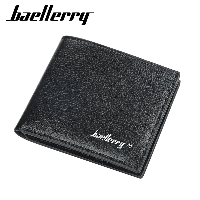 Мужской кошелёк Baellerry короткий мягкая кожа простой тонкий