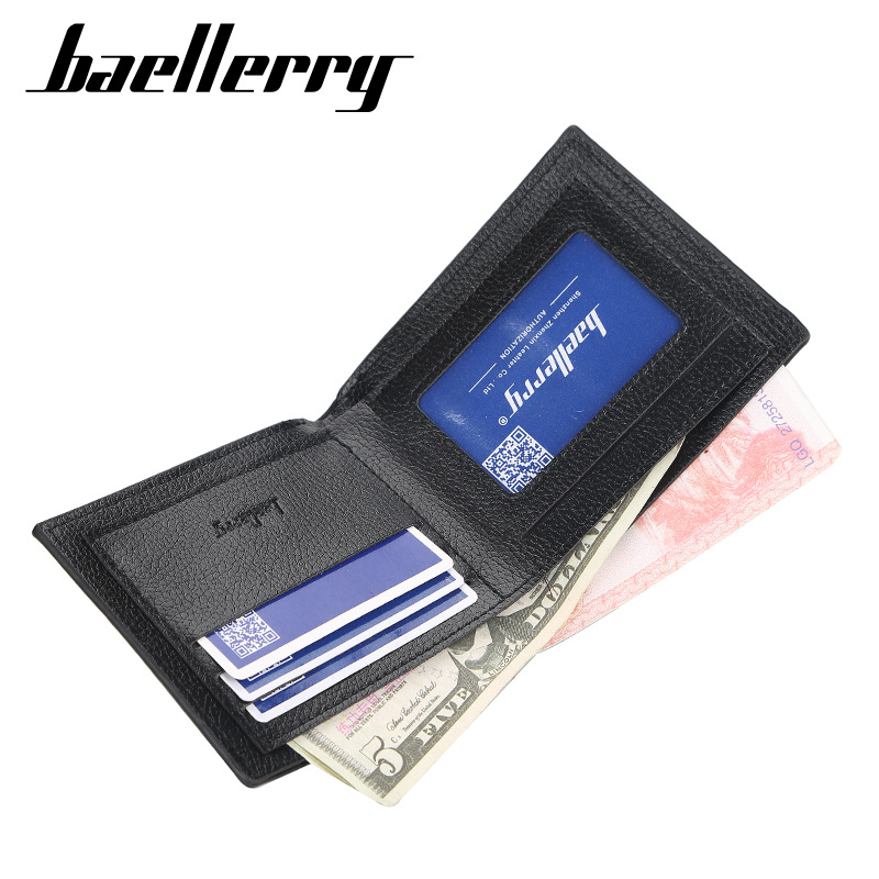 Cartera Corta para Hombre de PVC, Ultraligera y Resistente al Desgaste, para Uso Diario