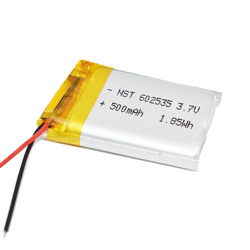 Polymer lithium battery 602535 beauty instrument rechargeable lithium battery 500mAh hydration instrument battery 3.7V manufacturer