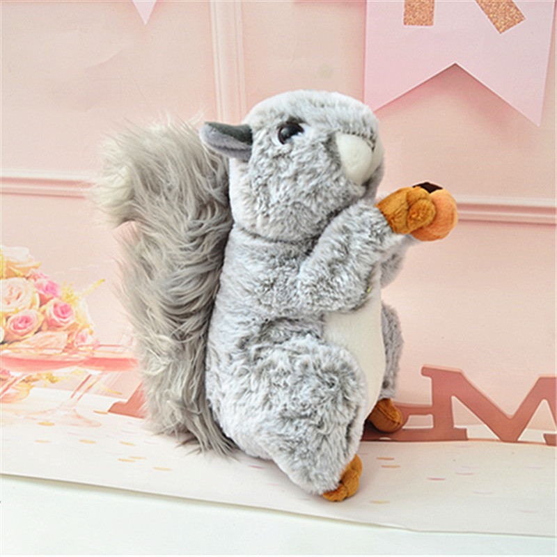 Lindo simulación animal conejito de peluche de juguete muñeca de ardilla para niños muñeca de ragdoll regalo de cumpleaños al por mayor