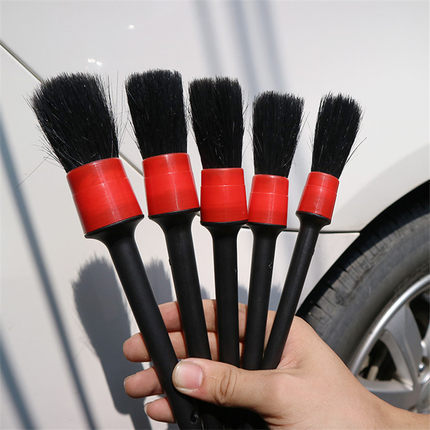 Car beauty brush car air conditioning outlet brush 5-piece set multi-functional cleaning and maintenance detail gap brush