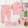 Children's set, clothing, underwear for new born, trousers, children's clothing, combed cotton, 0-3 month