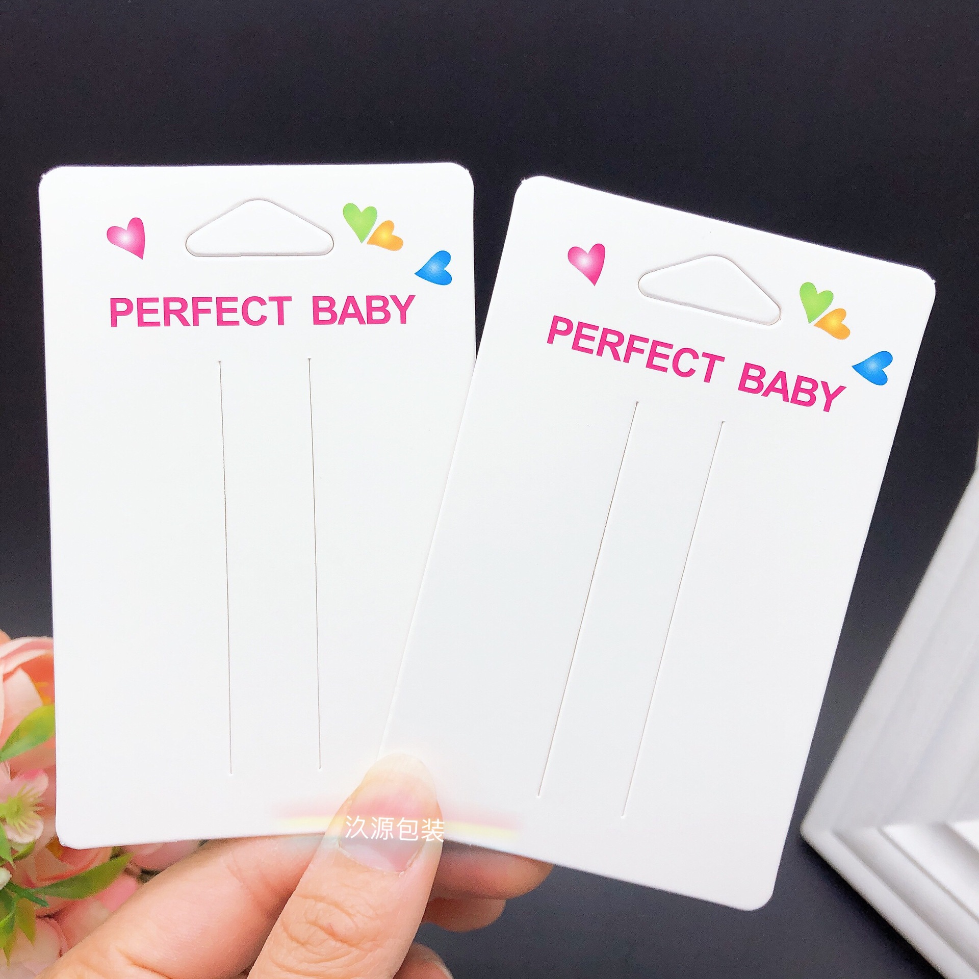 新款发饰包装 发夹卡纸蝴蝶结发卡白色卡片头饰品纸卡手工DIY配件