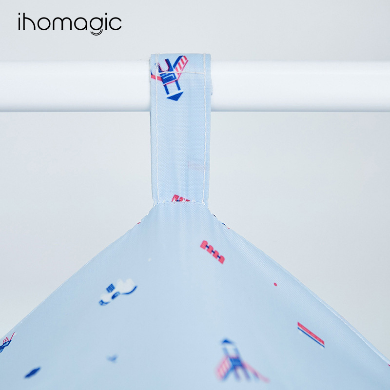 Diversión de los niños frescos cubo redondo de almacenamiento colgante bolsa armario colgante bolsa de almacenamiento multi-capa abierta plegable dormitorio cubo de almacenamiento