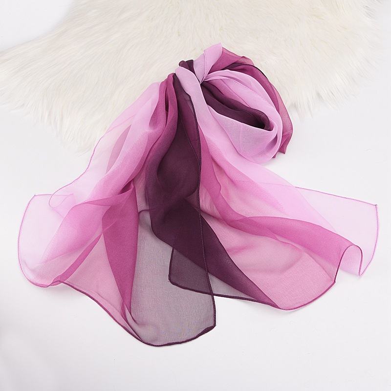 Body etiquette Gradient Silk Scarf Female Training Performance…