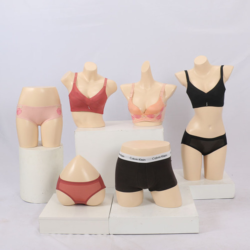 Clothing store underwear model display props, female model stand heart-shaped, underwear model props bust mold half-body model