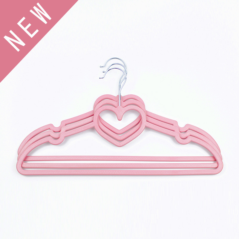 INS Pink Girl's Heart Clothing Store Plastic Bow Hanger Student Dormitory Stall Hanger Plastic Hanger