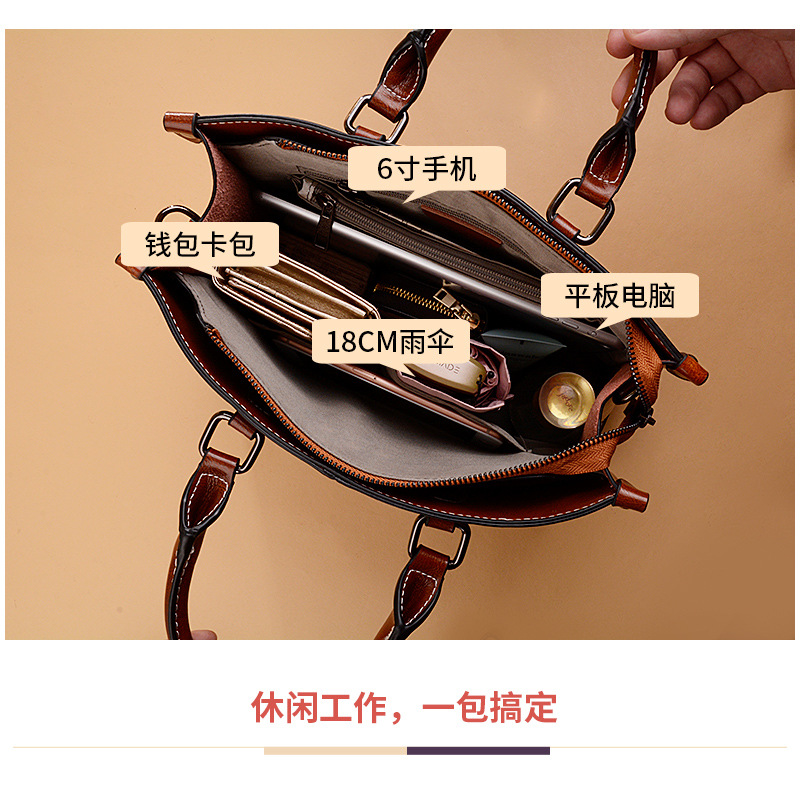 Bags for Women 2026 Spring New Style Women's Bag Single Shoulder Cowhide Crossbody Bag Casual Bag Genuine Leather Handbag Women's Bag
