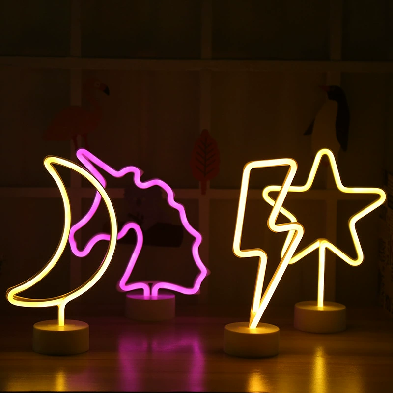 Rainbow neon LED sign, wall‑hung or tabletop, multicolour, 0.5 kg