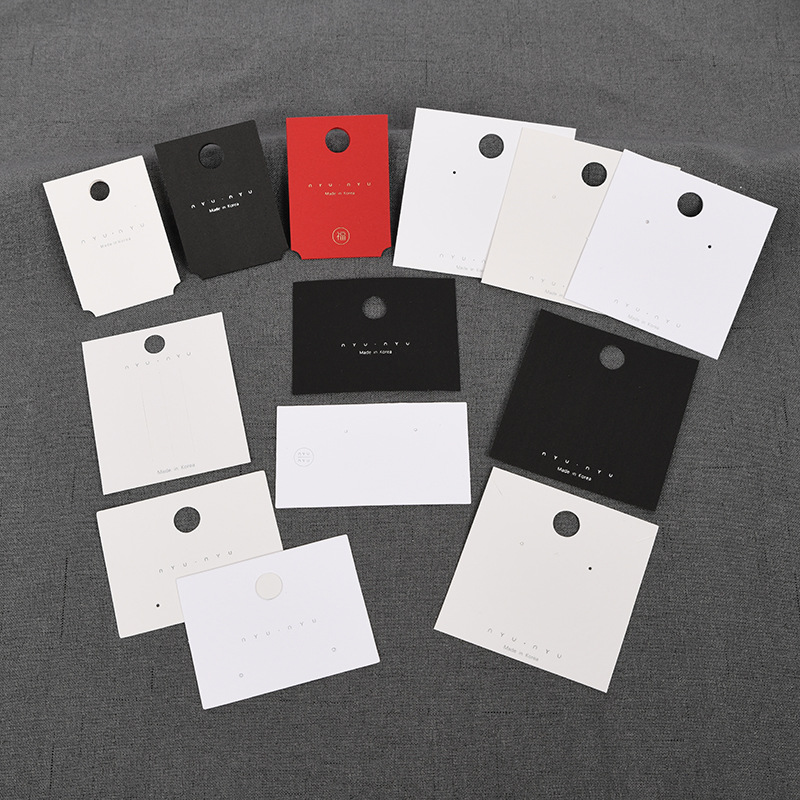 白卡纸饰品挂卡耳环耳钉耳坠艺术纸包装纸卡原版纸项链吊卡纸