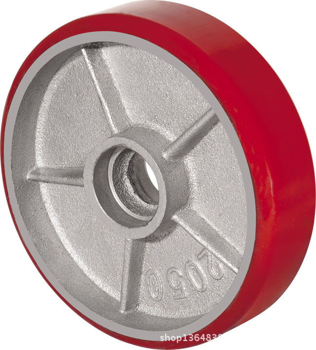 脚轮 2050铁芯聚氨脂叉车轮优冠脚轮载重600公斤静音轮