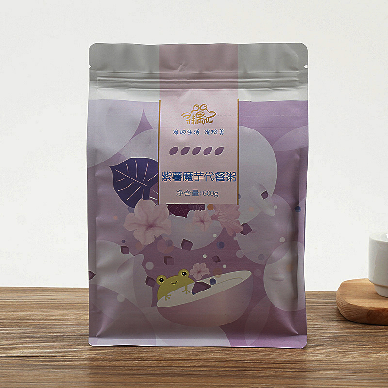 厂家定制八边封混合坚果烘焙燕麦片包装袋 代餐粥镀铝食品包装袋