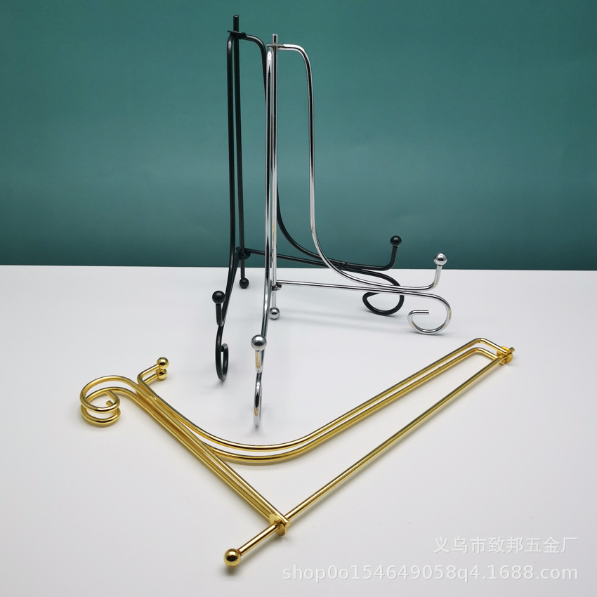 铁挂盘架工艺盘子支架茶饼展示支架相框奖牌陈列台收纳跨境